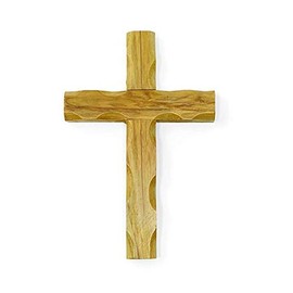 Logos Trading Post Holy Land, Jerusalem, Olive Wood Wall Cross - Small, 4.75"