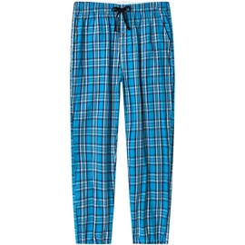 MoFiz Men's Pajama Pants Sleep Pants Cotton Plaid Sleepwear Pants Button Fly 3 Pack XXL