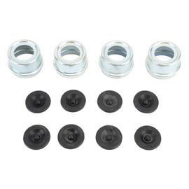 4 Set Trailer Hub Bearing Dust Caps Trailer Axle Dust Cap Wheel Center Caps Grease Covers with 8 Rubber Plugs for Camper RV Boat 2.44in 5200‑6000 Lbs