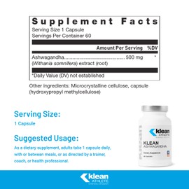 Klean ATHLETE Klean ATHLETE Klean Ashwagandha - for Occasional Stress - Supports Adaptations to Training* - Adaptogen Blend - Vegan & Non GMO - 60 Capsules