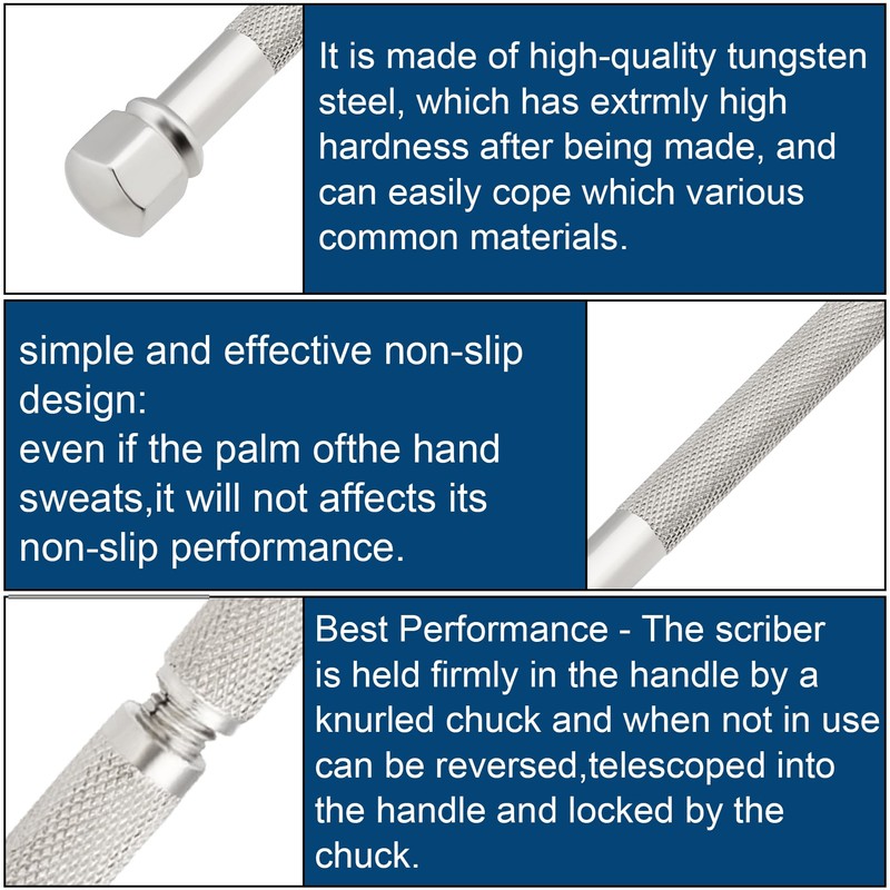 Lekgavd Pocket Scriber Tool, Carbide Steel Metal Engraving Pen with