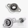 CNBTR 20mm Inner Dia Sliver Zinc Alloy Miniature Flange Block