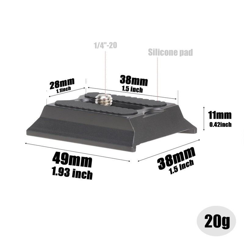 FOTGA 3-in-1 Top Quick Release Plate Base Plate for DJI
