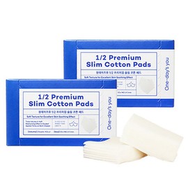 One Days You 12 Premium Slim Cotton Cotton Pads, 20 Sheets, 2 Pieces / 원데이즈유 12 프리미엄 슬림 코튼 화장솜, 20매입, 2개