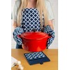 DII Lattice Basics Collection Kitchen Essentials, Oven Mitt Set, Nautical