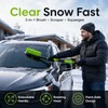 3-in-1 Extendable Snow Brush for Cars – 50-Inch Rotating Ice