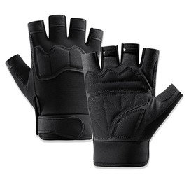 Cycling Gloves Men Women Cycling Gloves Fitness Gloves Breathable Sports Gloves Shock Absorbing MTB Gloves Non-Slip Breathable Half Finger Bicycle Gloves (L)