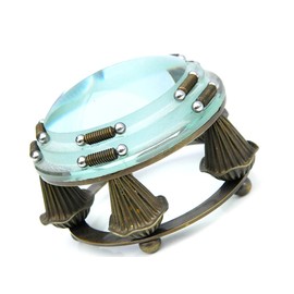 The New Antique Store - Five Legs Freehand Magnifying Glass with High Magnification View Antiqued Brass