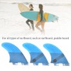 Fiberglass FCS2 Stylish Convenient Blue Surfboard Tail Fin Flexible Stable