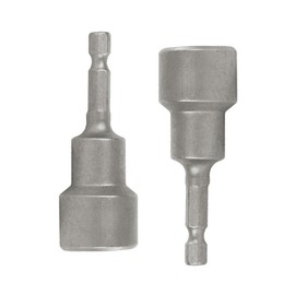 2 Pcs Screwdriver Nut Driver Bit, 14 mm Metric Hex Wrench Socket Bit, 1/4 inch Hex Shank, 65mm Length, Quick Change Impact Nuts Driver Adapter Drill Bits