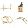 JIHUOO 10 Pcs 30 cm Square Wooden Dowel Rods Unfinished