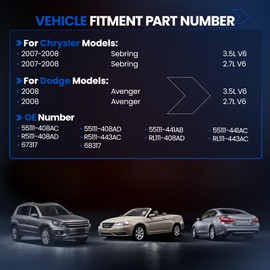 SYKRSS 67317 Air Conditioning A/C Compressor with Clutch Compatible with Chrysler Sebring 2.7L 3.5L 2007-2008, Compatible with Dodge Avenger 2.7L 3.5L 2008