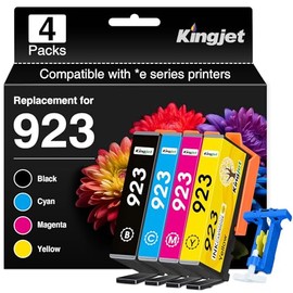 Paquete de 4 cartuchos de tinta 923 de repuesto para cartuchos de tinta HP 923 para impresoras HP OfficeJet Pro 8130e 8135e 8139e 8138e 8122e 8120 8124e 8122 8120e 8122 8120e