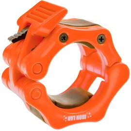 Iron Lab Olympic Barbell Clamps Pair of 2" Inch Pro Collar Set of 2 Black Bar Clips Perfect for Pro Crossfit Strong Lifts and Olympic Training Professional Quality