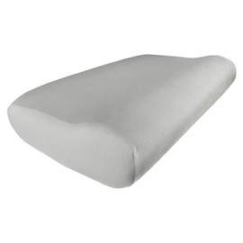 Edda Lux Cover suitable for Pillowise neck support pillow, 55 x 35 cm, dimensionally retaining jersey cushion cover made of 100% cotton, in platinum