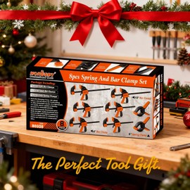 HORUSDY 8-Pack Bar Clamps for Woodworking, 12" and 6" Bar Clamps, Wood Working Clamp Sets, Quick Clamps F Clamp with 150 LBS Load Limit (8-Pack Wood Clamps)