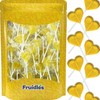 Fruidles Lollipops Mini Heart Shaped Flavored Delicious Lollipop, Individually Wrapped,