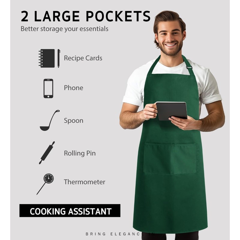 Syntus 2 Aprons, dunkelgrün