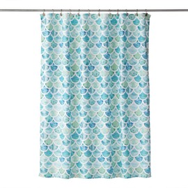 SKL Home Ocean Watercolor Scales Shower Curtain, Multi