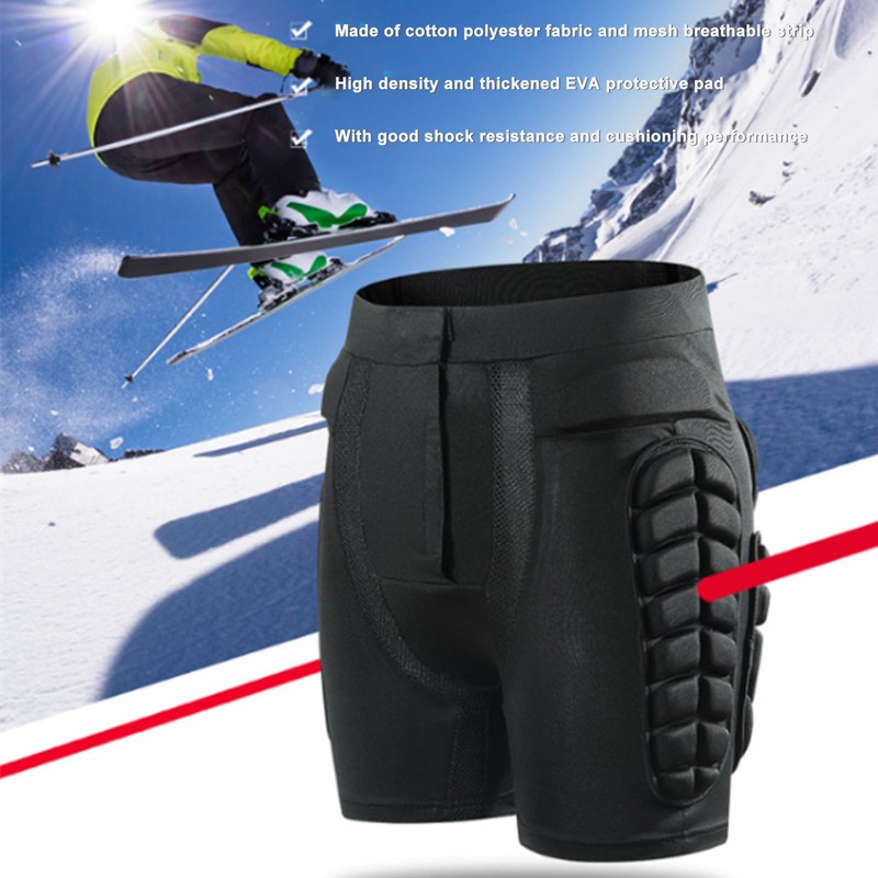 Hip Pad Protector Cotton Polyester EVA Adjustable Sports Padded Shorts