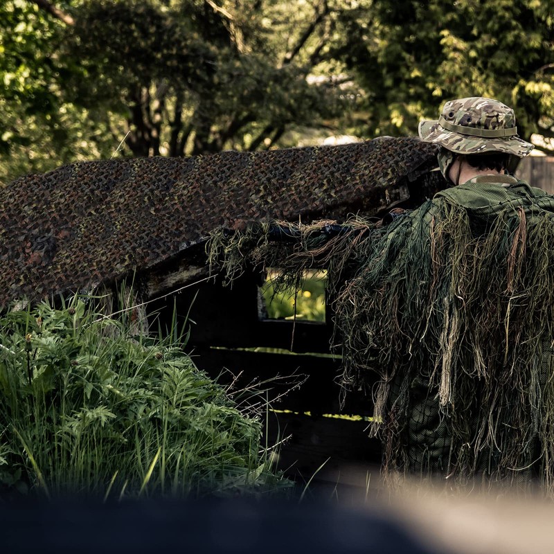 Camo Netting, Bulk Roll Camouflage Netting German Flecktarn 5 X