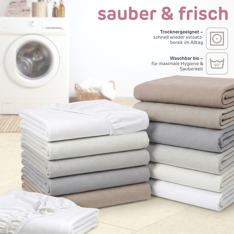 babybay Jersey Fitted Sheet Deluxe Organic Cotton Suitable for Mattress