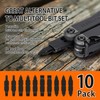 NexTool 10 Pack Replacement Double-Ended Screwdriver Bit for Leatherman Multi-Tool
