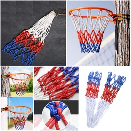 SquEqu 2 Pack Basketball Net Replacement 12 Loops Heavy Duty Anti-Whip All Weather Basketball Rim Nets for 18" Steel Basketball Hoops Rim Backyard Courts Indoor & Outdoor Driveway Recreational Center