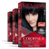 REVLON Colorsilk Color Permanent Hair Dye, #10 Black (Pack of