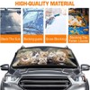 Fun Surprised Cat Automotive Windshield Sunshades Car Front Window Sun