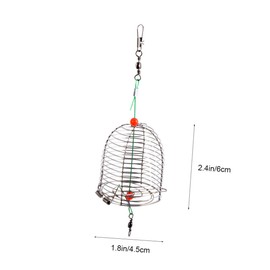 GRIRIW 5Pcs Stainless Steel Fishing Bait Cage Durable Fishing Trap Basket for EEL Crab Lobster Shrimp Crayfish Lightweight Portable for Enthusiasts