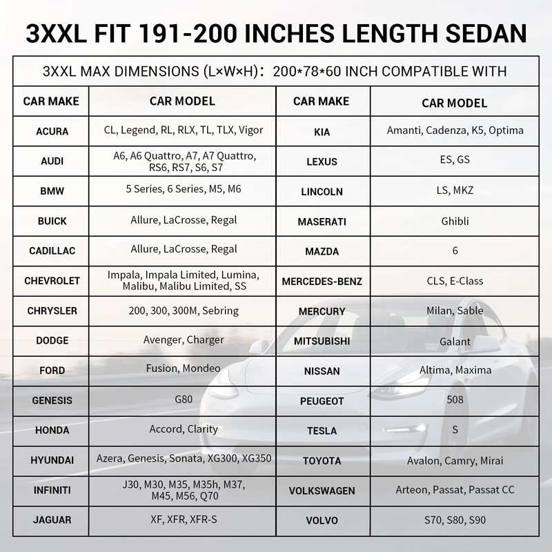 Tecoom Heavy Duty Multiple Layers Car Cover All Weather Waterproof