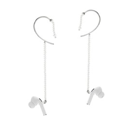 Zyuzles Earbud Earrings Applicable Airpod Earring Holder Pearl Hook Earrings for Airpods Ear Holder Clips