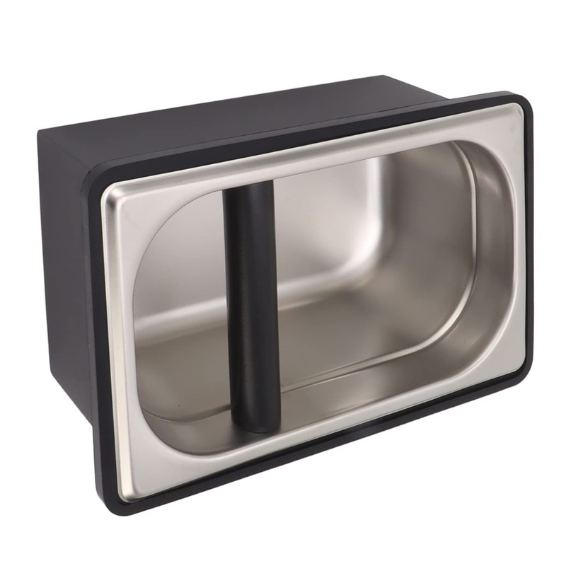 Tgoon Coffee Knock Box, Rubber Coffee Box with Removable Stainless