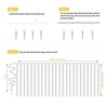 Brightown 600LED Warm White Curtain String Lights 8 Modes Remote