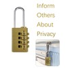 Combination Padlock Suitcase Lock 4 Digit Weatherproof Time Lock Small