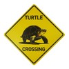 BTHUKO Turtle Crossing Metal Aluminum Novelty Sign 12 in x