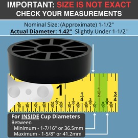 Forever Glides Wrought Iron Patio Furniture Feet Cap Glides and Outdoor Table and Chair Leg Floor Protector Pads - 1.5 Inch - 24-Pack - Bronze