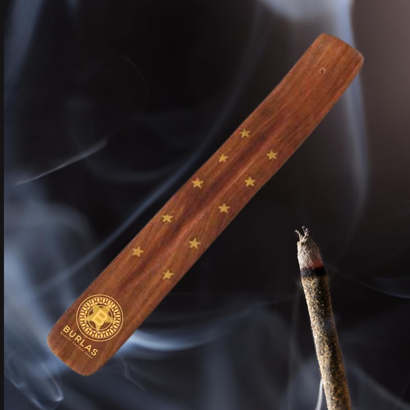 Satya Meditation Incense Sticks 3-Pack with Burlas Holder, 15g pack,