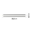 Barra Magnetica Portacoltelli 33 cm, Montaggio a Parete, Fissaggio Sicuro,