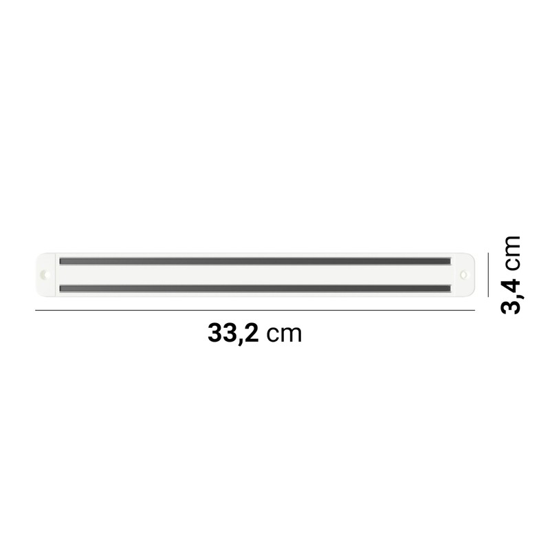 Barra Magnetica Portacoltelli 33 cm, Montaggio a Parete, Fissaggio Sicuro,