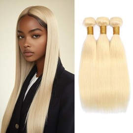Blonde Straight Human Hair Bundles 10 12 14 Inch Unprocessed Brazilian 613 Bundles Human Hair (100g/Pc)