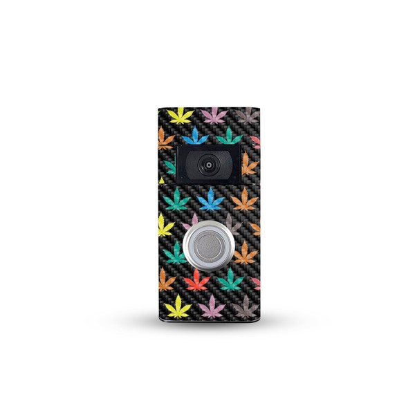 MightySkins Carbon Fiber Skin Compatible with Ring Video Doorbell (2nd