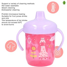 Cartoon Animal Pattern, 260mm Portable Sippy Cup for Toddlers, Leak Proof Trainer Cup, Birthday Gift, 9oz Sippy Cup, Gripper Sippy Cups for Kids and Toddlers