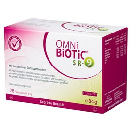 OMNi BiOTiC SR-9, 28 Portions (84 g), 9 Bacterial Strains, 15 Billion Germs per Daily Dose, Powder, Vegan, Gluten-Free, Lactose-Free, Daily Use