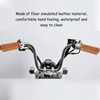 Motorcycle Hand Grip Cover Fiber Simulated Leather Anti Slip Retro