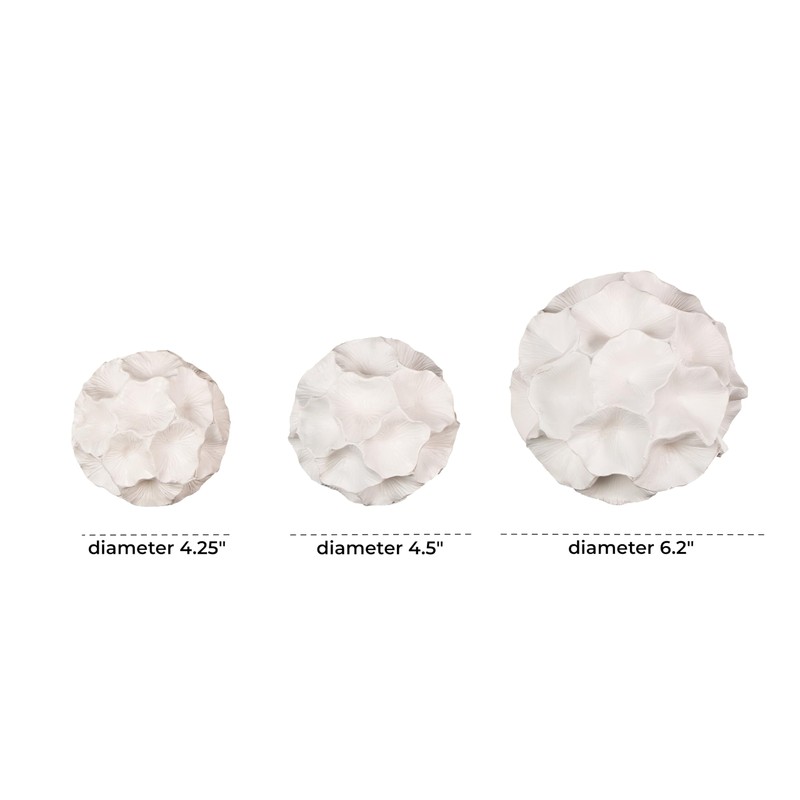 Deco 79 Resin Floral Decorative Orbs & Vase Filler Decorative