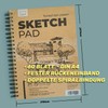 Lobome A4 Toned Tan Drawing Pad, Sketchbook A4 with 60