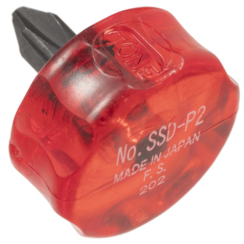 Tone SSD-P2 Super Mini Stubby Screwdriver, Red (+) No. 2