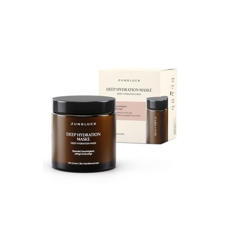JUNGLÜCK Deep Hydration Mask, Face Mask for Dry and Sensitive